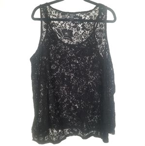 EUC Torrid Black Lace Tank Top